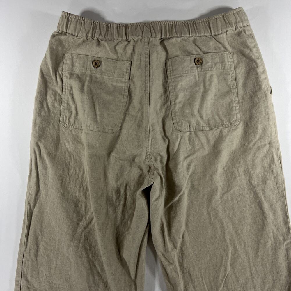 Cubavera Linen Blend Men's Beige Pants Size M (32-34) Beach Wear Comfort Hipster - Picture 8 of 8